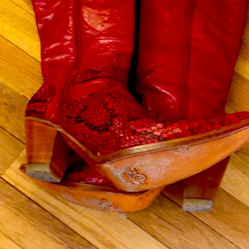 Leather Python Western Styled Boots! - Picture 15 of 16
